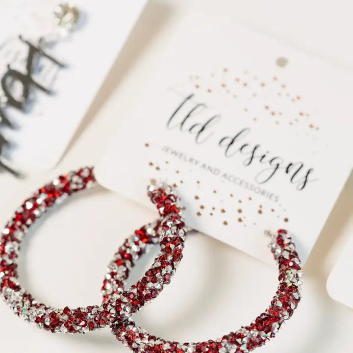 TLD Designs Burgundy Hoops