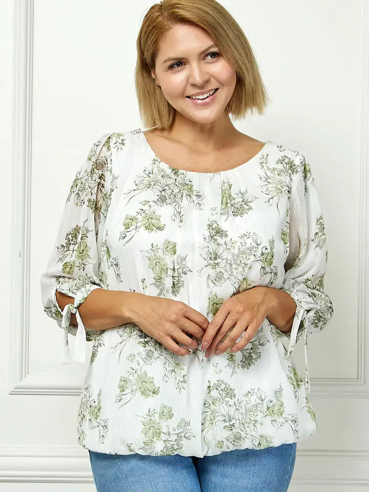 Plus Size Spring Breeze Chiffon Blouse