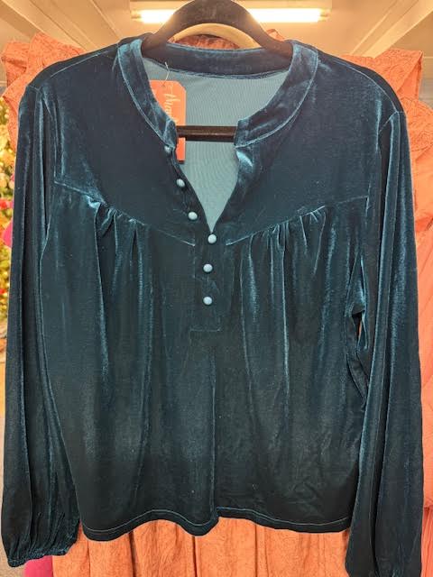 Velvet Teal Top