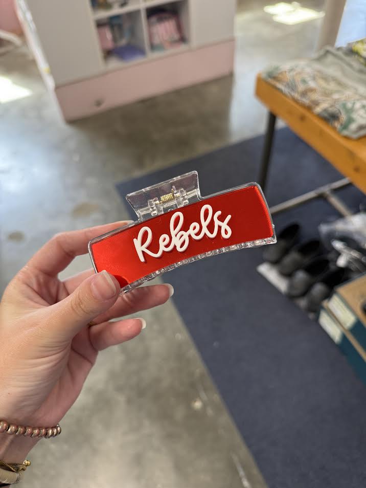 Rebels Gameday Large Hair Claw Clip