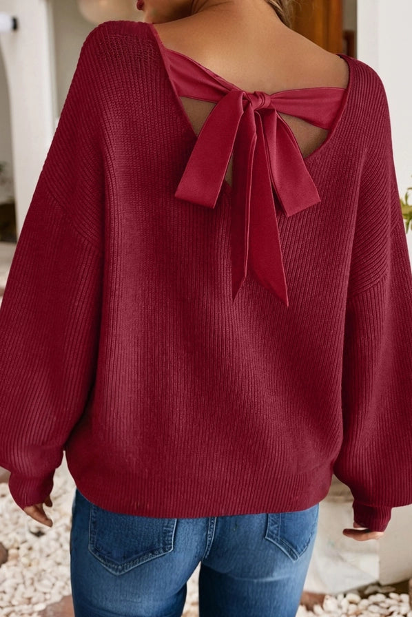 Ribbed Knit Drop Oversized Sweater