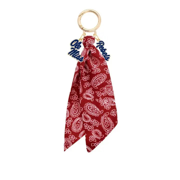Ole Miss Rebels Logo Bandana Bag Charm