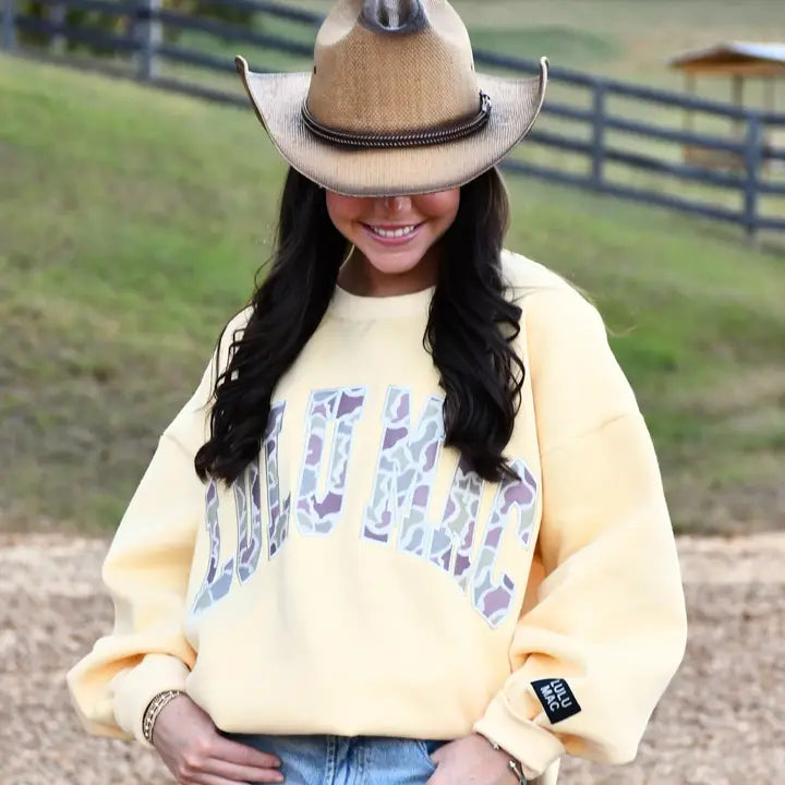 Lulumac Adult Camo-Butter Sweatshirt