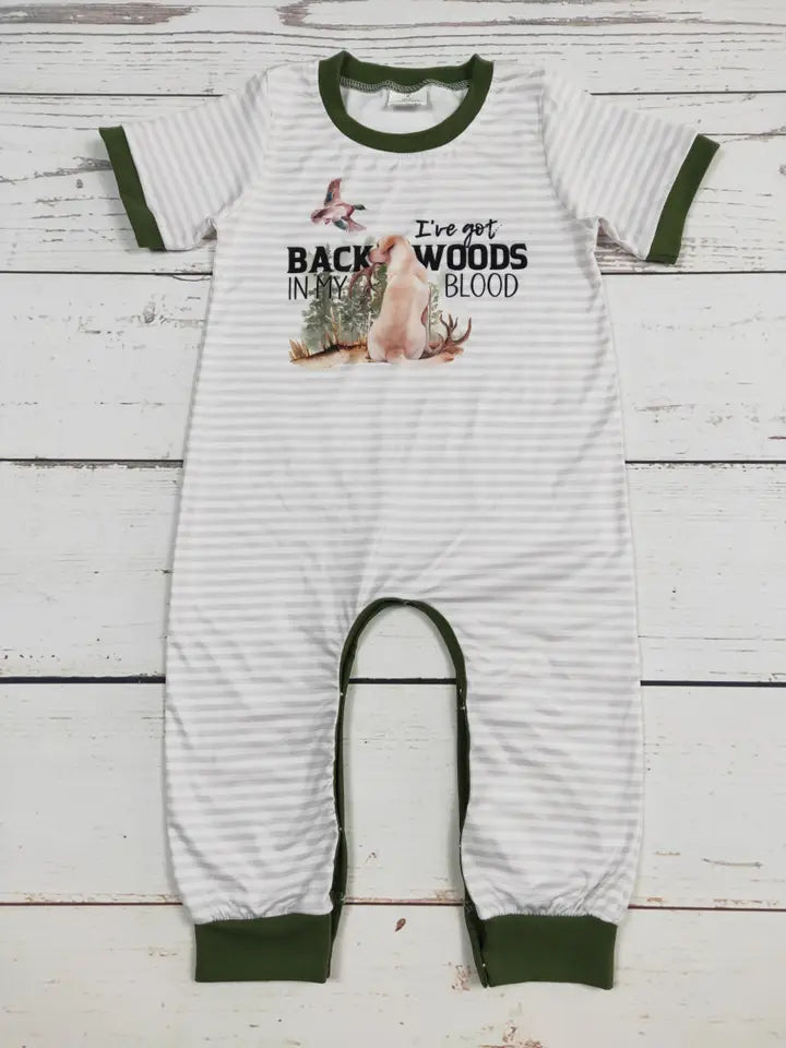 Infant Boy Dog Duck Romper