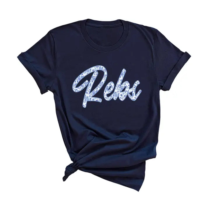 Floral Rebs Game day T-Shirt