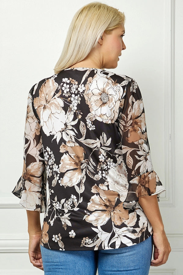Plus Size Bloom Grace Pleated Blouse