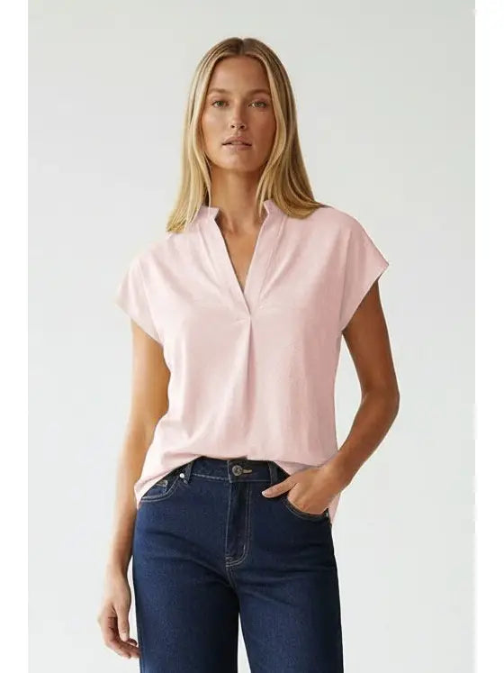 Soft Matte Drop Shoulder Blouse