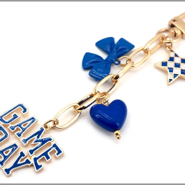 Gameday Bag Charm with Star, Bow, and Heart