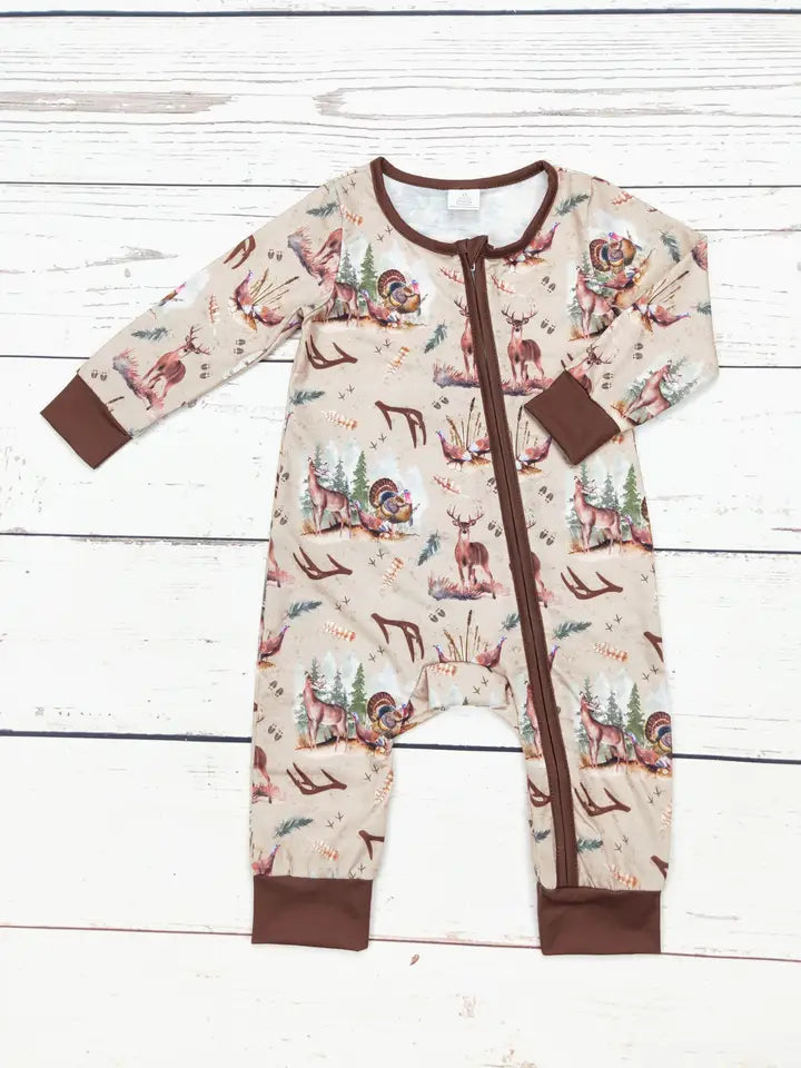 Infant Hunting Zip-up Sleeper