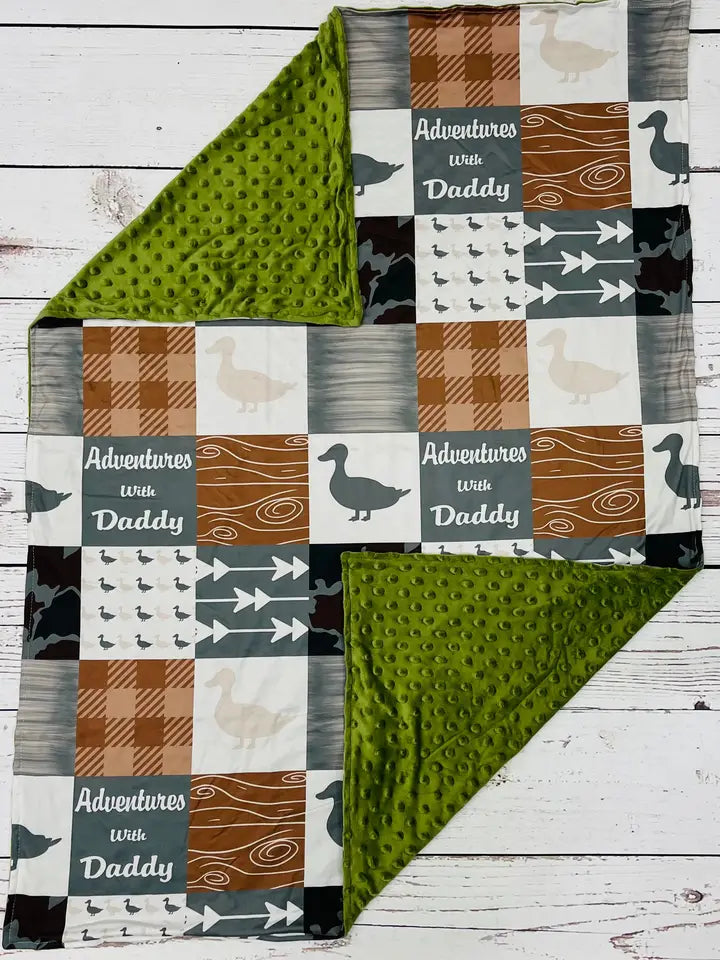 Baby Adventures with Daddy Patchwork Blanket