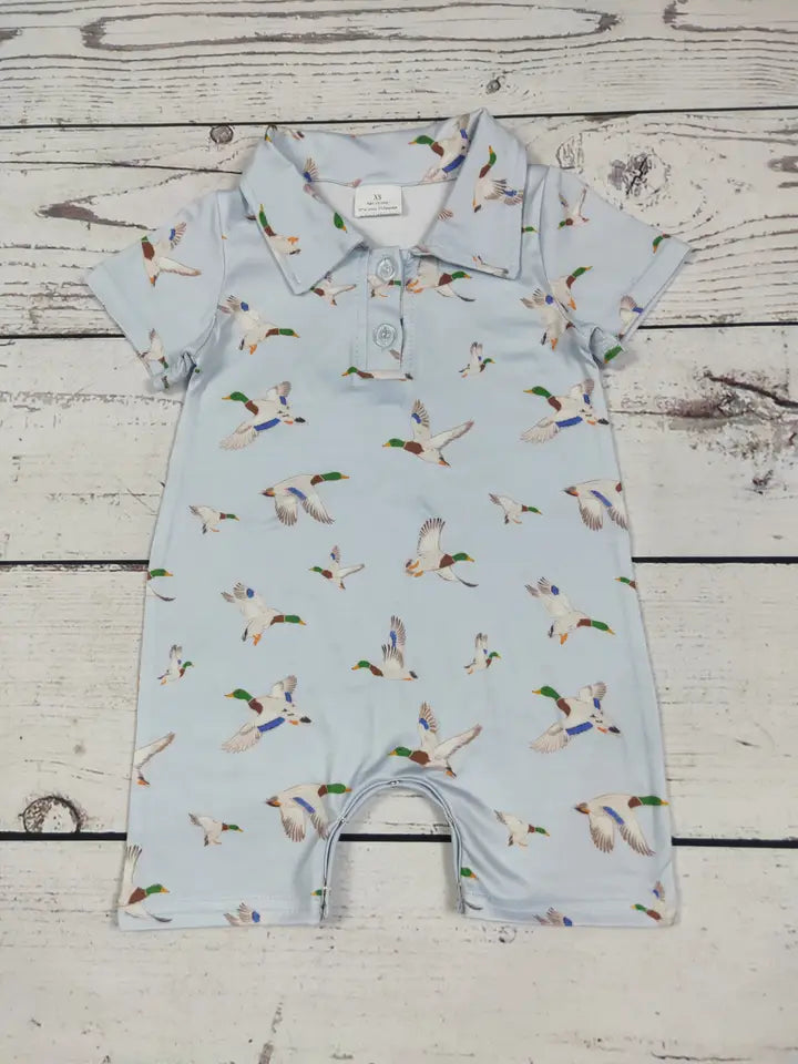 Infant Boy Duck Print Romper