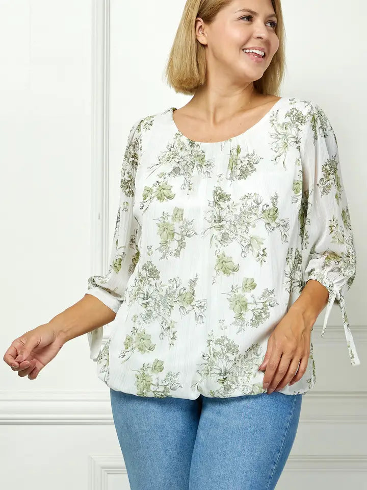 Plus Size Spring Breeze Chiffon Blouse