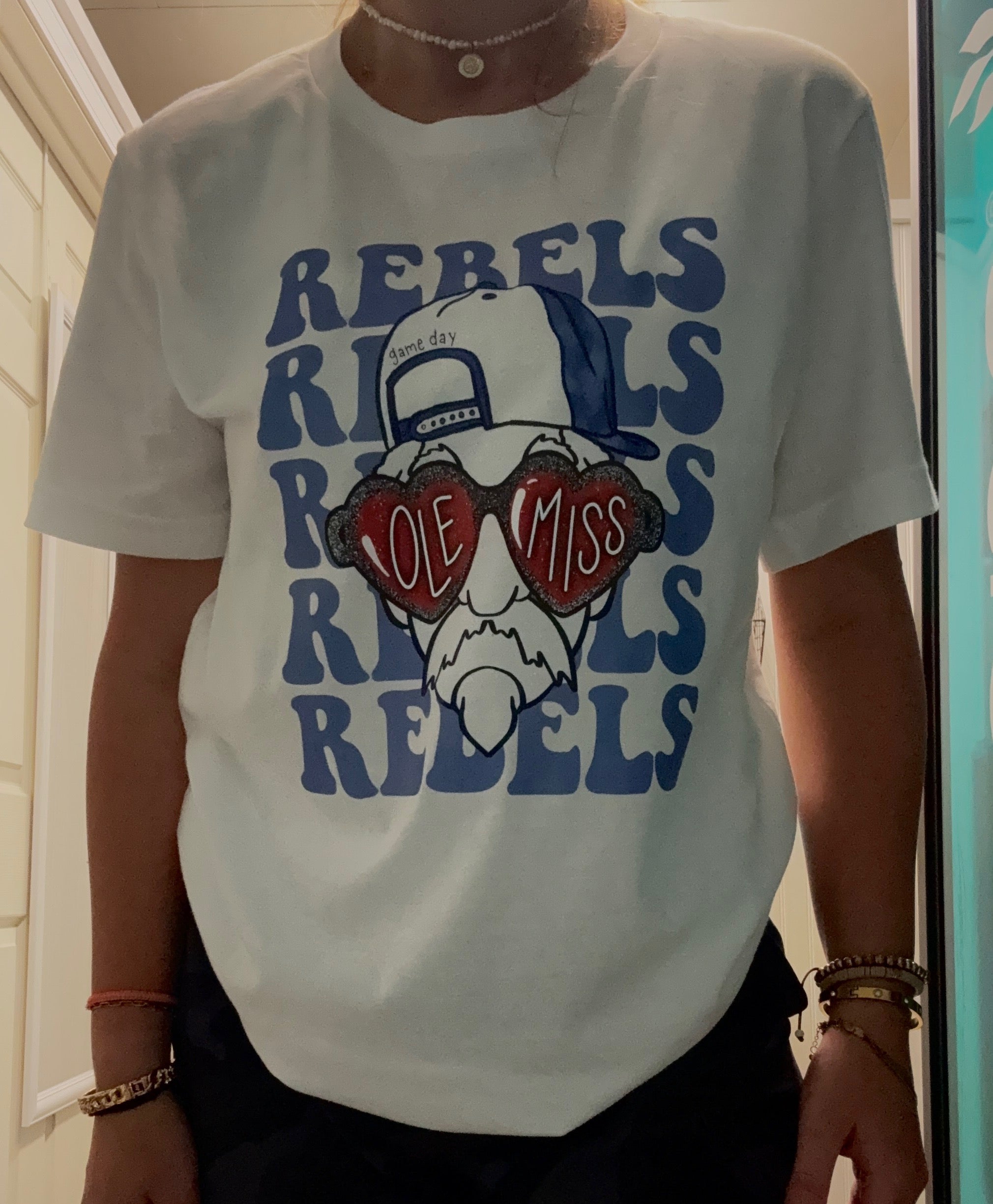 Preppy Mascot Rebels Game Day Tee