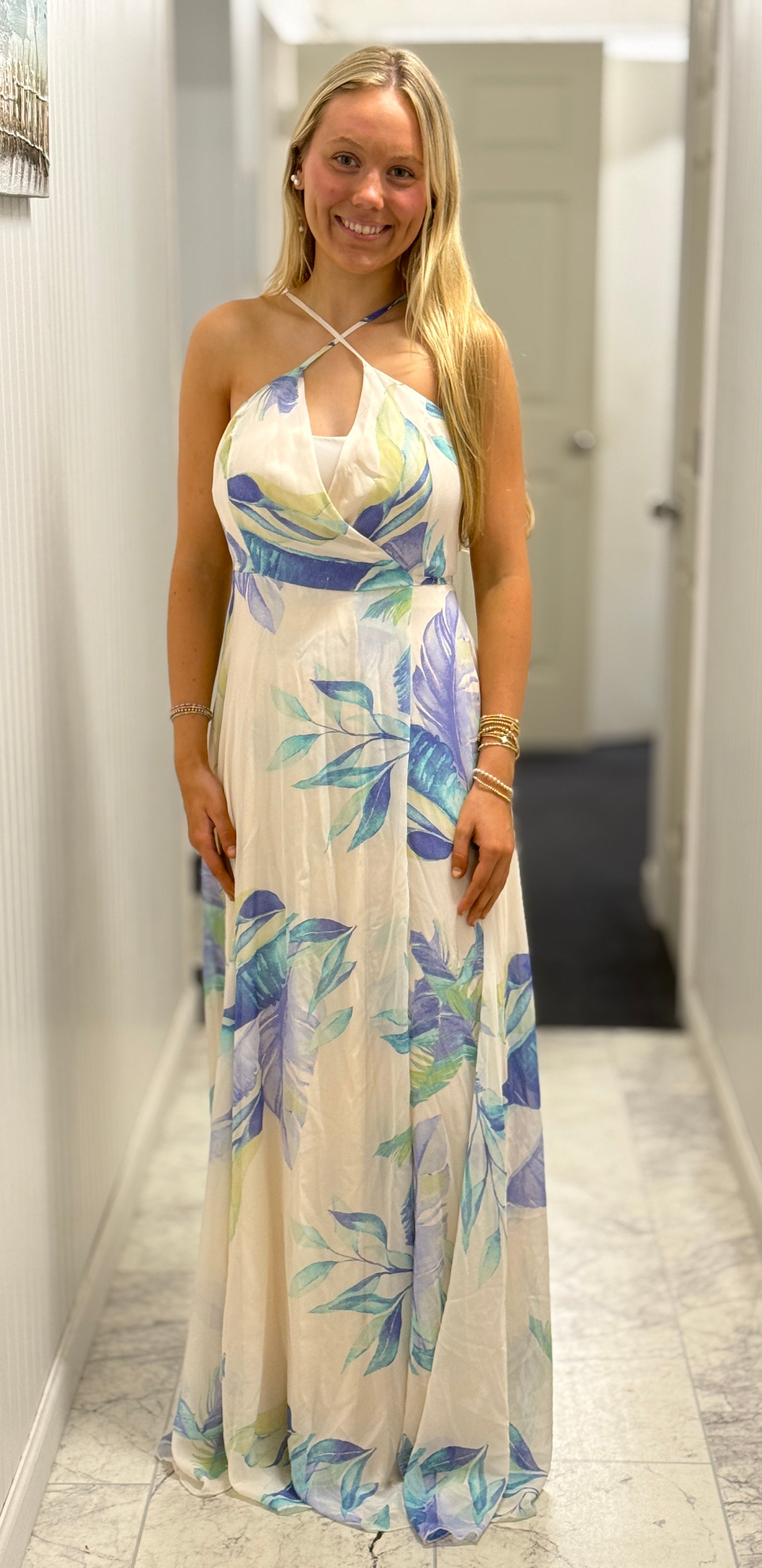 Floral Mix Wrap Maxi Dress