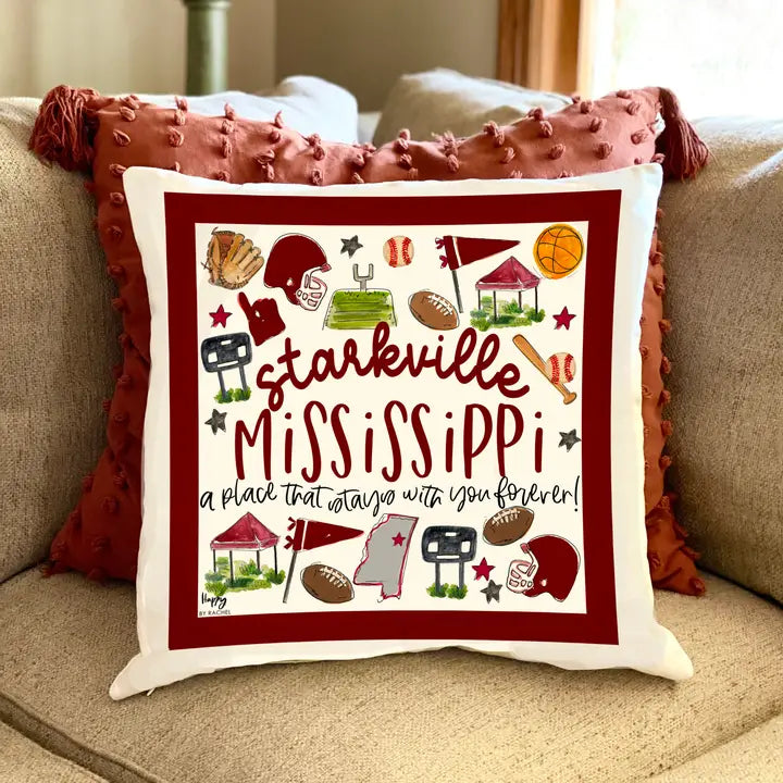 Starkville Mississippi Multi-Sport Double Sided Pillow