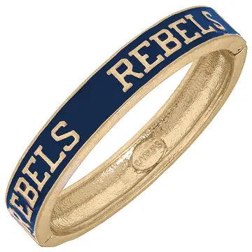 Navy Ole Miss Rebels Enamel Hinge Bangle