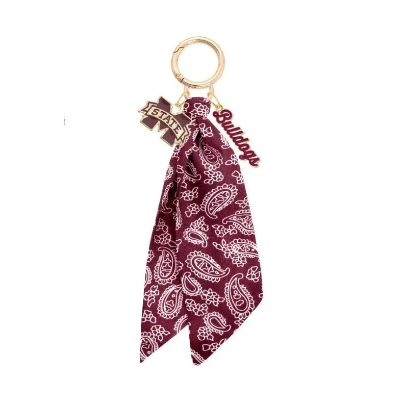Mississippi State Bulldogs Logo Bandana Bag Charm