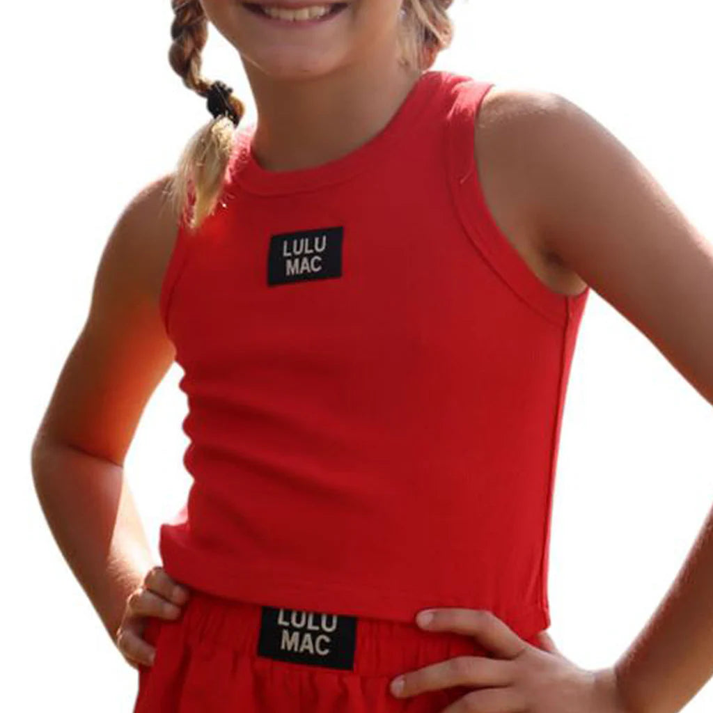 RED KIDS SOLID TANK